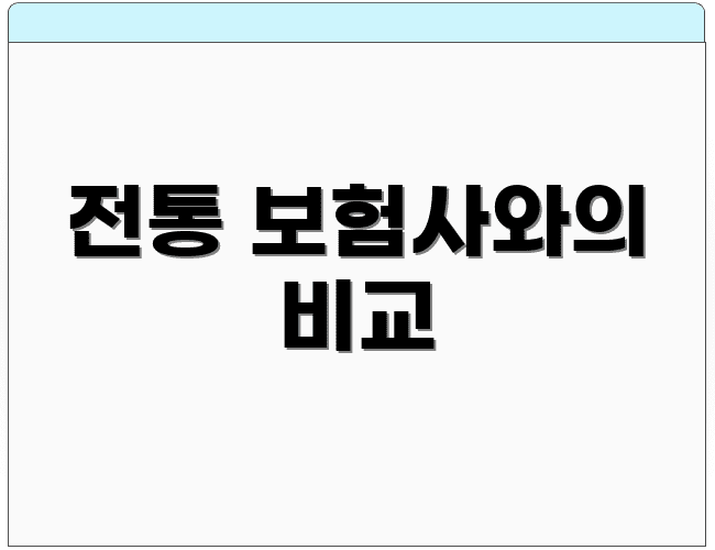 전통 보험사와의 비교