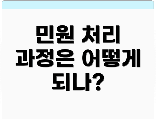 민원 처리 과정은 어떻게 되나?