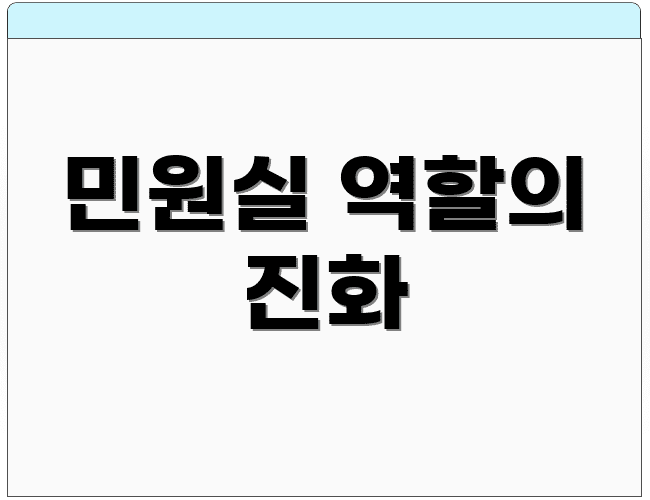 민원실 역할의 진화