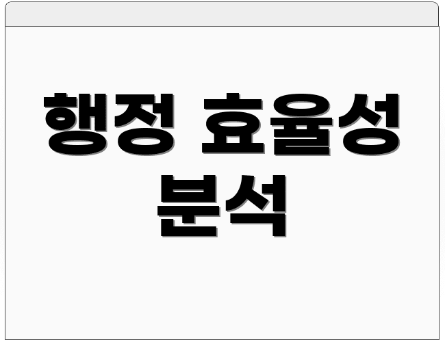 행정 효율성 분석