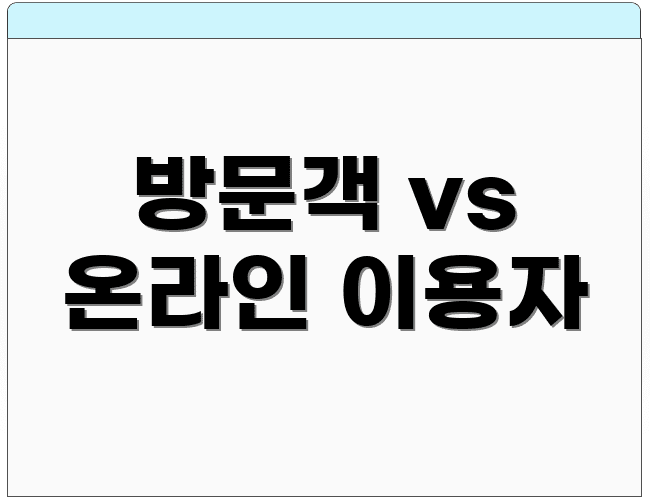 방문객 vs 온라인 이용자