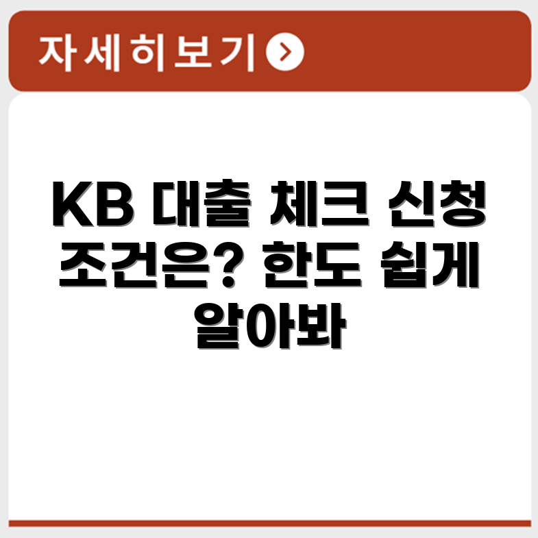 KB국민은행 KB STAR CLUB 신용대출 조건 및 한도 조회 방법