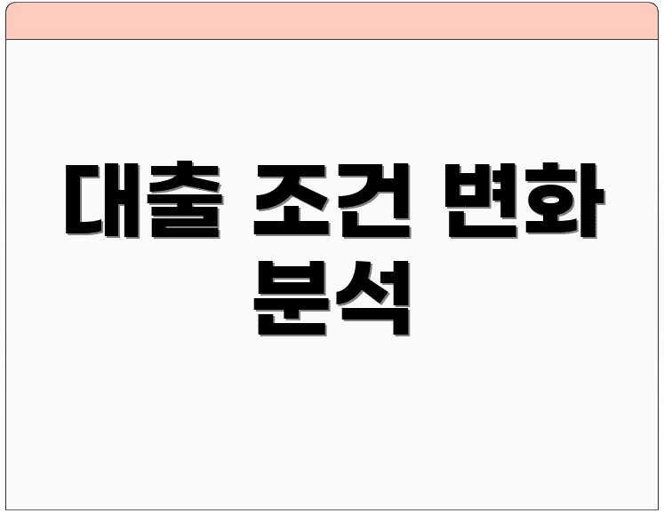 대출 조건 변화 분석