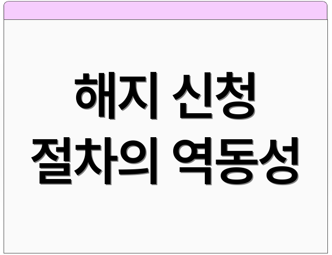 해지 신청 절차의 역동성