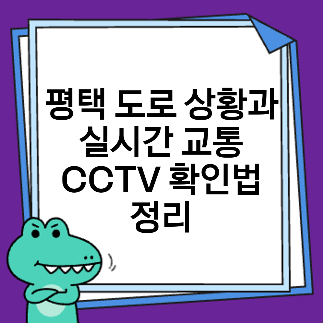 평택 도로 상황과 실시간 교통 CCTV 확인법 정리