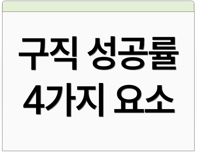 구직 성공률 4가지 요소