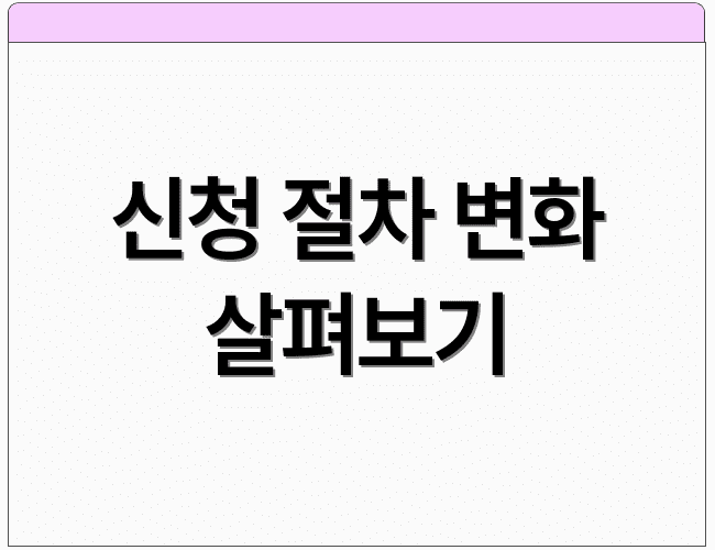 신청 절차 변화 살펴보기