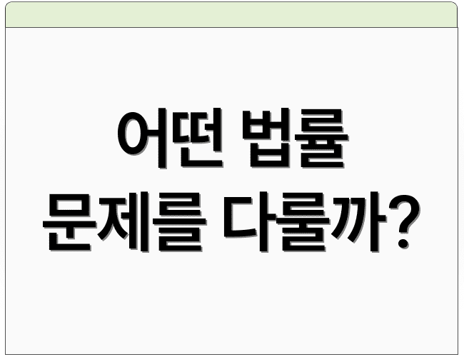 어떤 법률 문제를 다룰까?