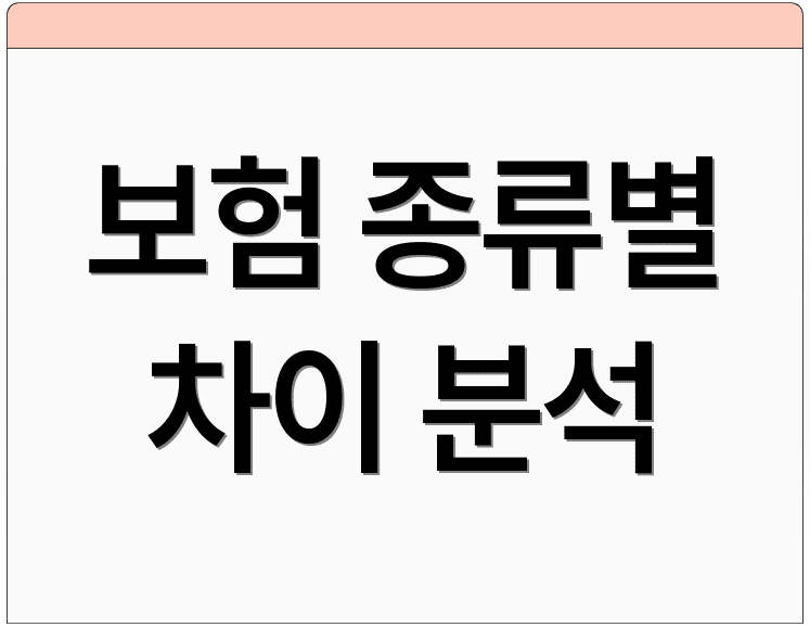 보험 종류별 차이 분석