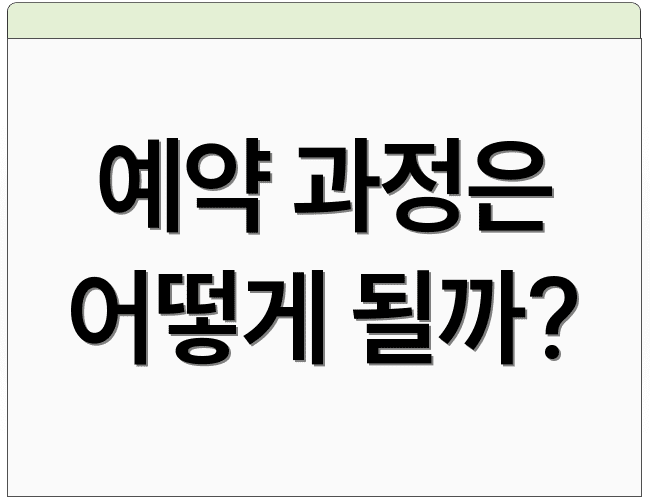 예약 과정은 어떻게 될까?