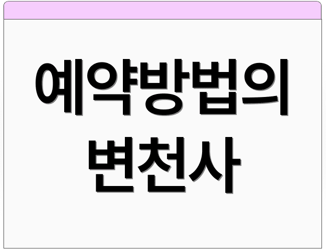 예약방법의 변천사