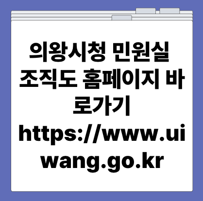 의왕시청 민원실 조직도 홈페이지 바로가기 https://www.uiwang.go.kr