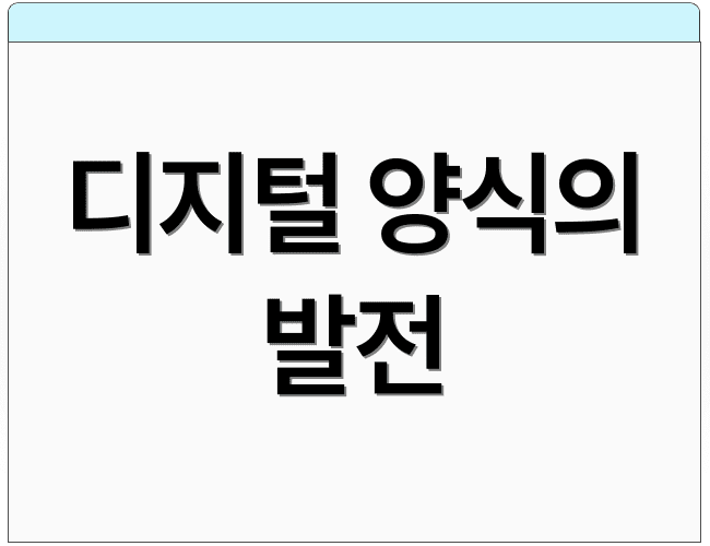 디지털 양식의 발전