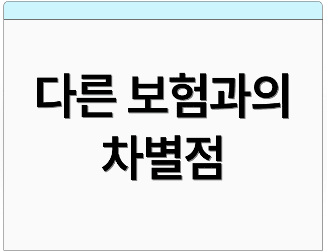 다른 보험과의 차별점