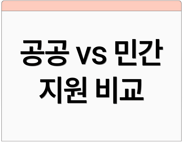 공공 vs 민간 지원 비교