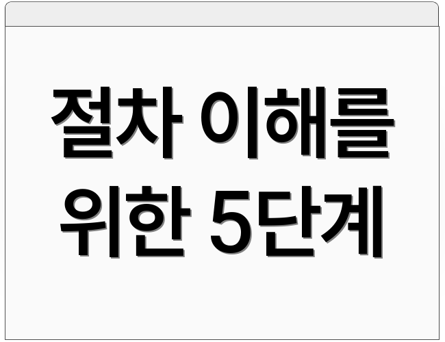 절차 이해를 위한 5단계