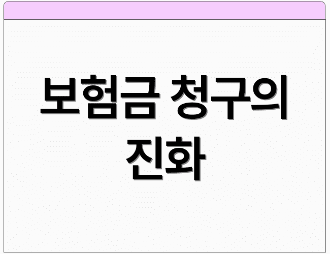 보험금 청구의 진화