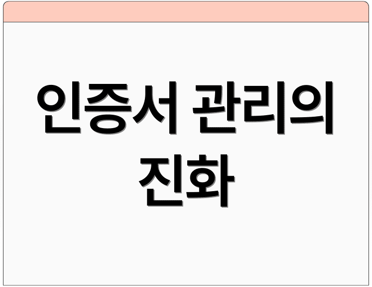 인증서 관리의 진화